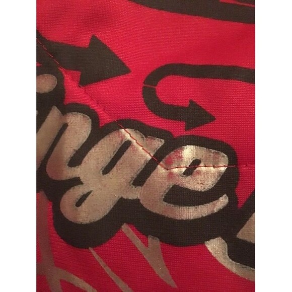 Raider Jean Co. Men's Graphic Print Zip Up Track Jacket Athletic Size Medium Red - Picture 5 of 7